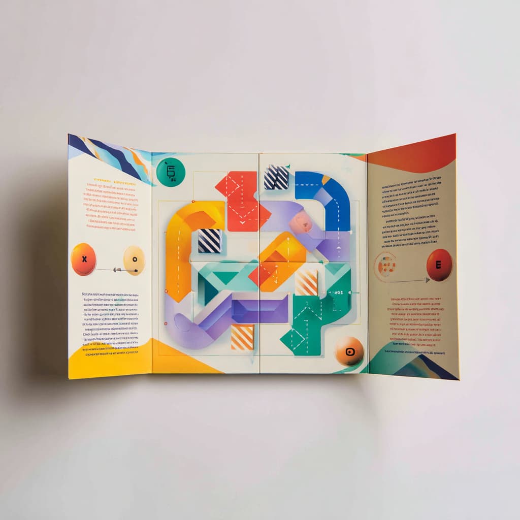 an interactive mailer folded out into a brochure shape